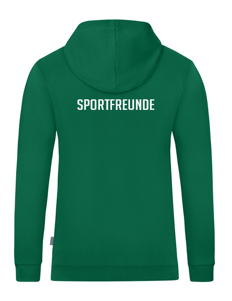 Kapuzensweat Organic inkl. Wappen u. Vereinsname (Initialen optional)