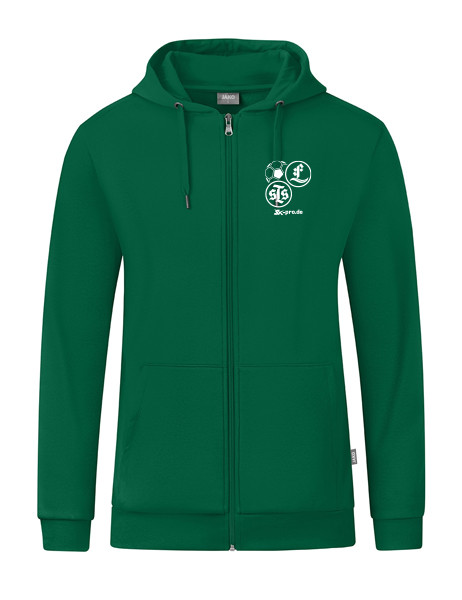 Kapuzenjacke Organic inkl. Wappen u. Vereinsname (Initialen optional)