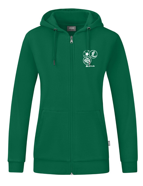 Damen Kapuzenjacke Organic inkl. Wappen u. Vereinsname (Initialen optional)