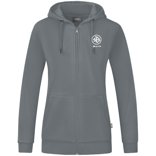 Damen Kapuzenjacke Organic inkl. Wappen u. Rückenmotiv (Initialen optional)