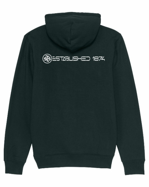 Iconic Unisex Hoodie Organic inkl. Wappen u. Rückenmotiv (Initialen optional)